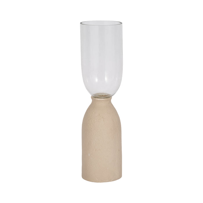 Vase Ecomix de 15 po en verre - ivoire
