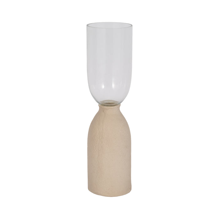 Vase Ecomix de 15 po en verre - ivoire