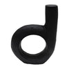 Sculpture boucle de 9 po en métal - noire