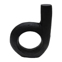 Sculpture boucle de 9 po en métal - noire
