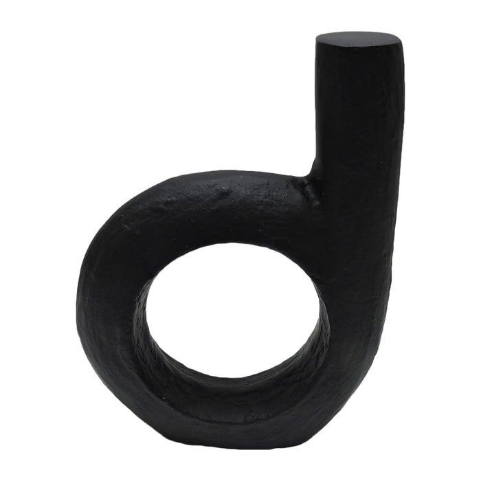Sculpture boucle de 9 po en métal - noire