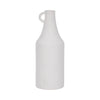 Vase en forme de bouteille de 12 po en dolomite à texture rugueuse - blanc