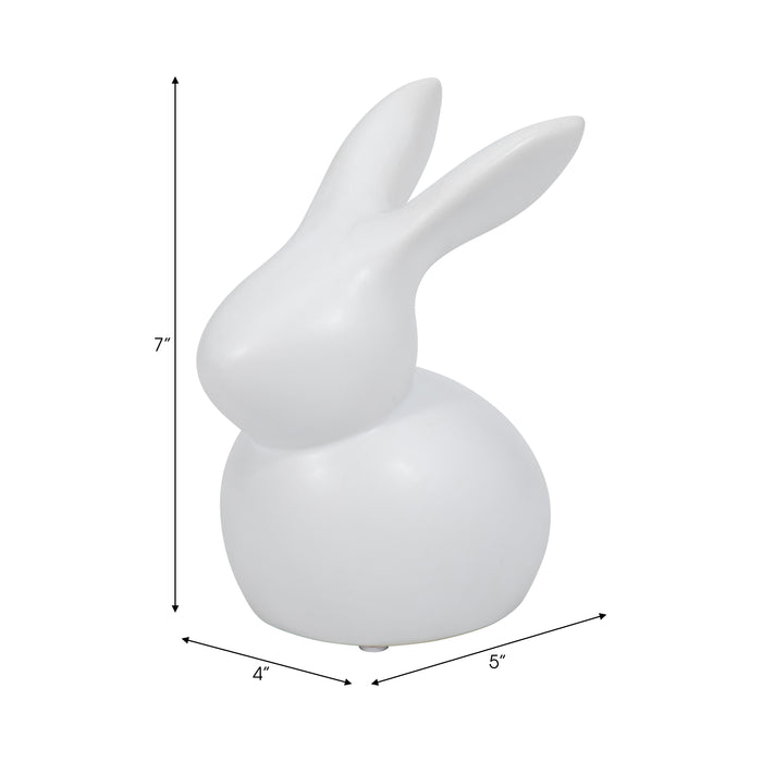 Lapin moderne de 7 po - blanc