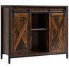 HOMCOM Buffet Industriel avec Portes Grange Brun Rustique