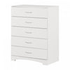 Step One Commode 5 Tiroirs - Blanc Solide