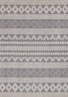 Tapis Jackson gris blanc a motifs en rangees, 7'10\" x 10'6\"