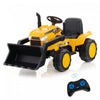 Costway Tractopelle A Pousser Pour Enfant, Tracteur Electrique Avec Bras Et Godet Flexibles & Telecommande, Tractopelle Electrique Avec Musique & Roues Antiderapantes, Cadeau Enfants De 3 -8 Ans