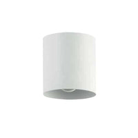 Plafonnier affleuré Theron de Dainolite avec fini blanc mat et 1 ampoule