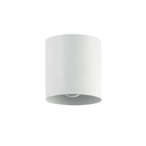 Plafonnier affleuré Theron de Dainolite avec fini blanc mat et 1 ampoule