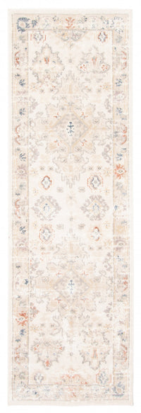  Carpette longue Rococo ivoire - 2 pi 8 po x 8 pi 2 po