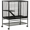Pawhut Parc Pour Animaux De Compagnie A Deux Niveaux Pour Furets Chinchillas Cochons D'inde Avec Roues Rampe De Plate-forme De Plateau Amovible, 36\" x 20\" X 42\"