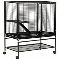 Pawhut Parc Pour Animaux De Compagnie A Deux Niveaux Pour Furets Chinchillas Cochons D'inde Avec Rou