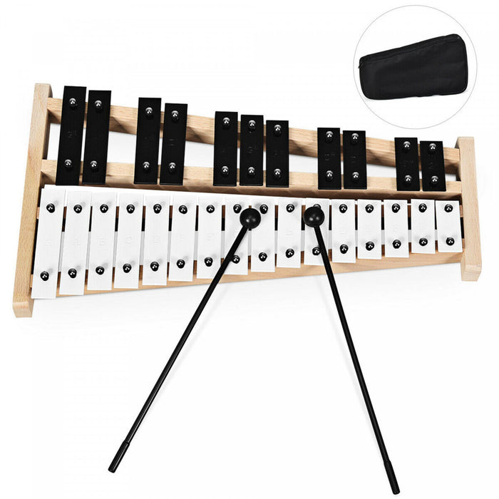 Costway Glockenspiel Xylophone Pliable 27 Notes en Aluminium, Instrument de Musique