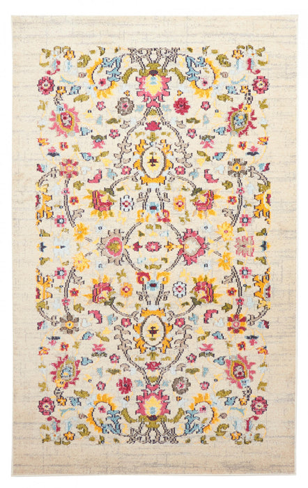 Tapis Traditionnel Rosa 8'0\" x 10'0\" en Ivoire