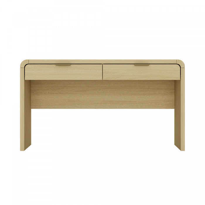 Bureau moderne Grace 54\" en chene naturel (2 tiroirs)