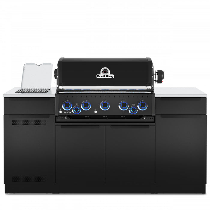 Broil King Baron 590i Shadow 5-bruleurs 45 000 BTU Barbecue a gaz naturel encastre - 876847