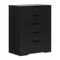 Commode verticale Holland à 5 tiroirs - chêne noir