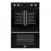 Four mural electrique double Asti 30 pouces, noir, 7,36 pi³ - FBOEL1340-30BLK
