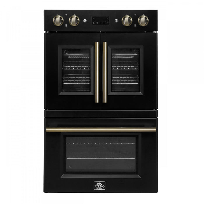 Four mural electrique double Asti 30 pouces, noir, 7,36 pi³ - FBOEL1340-30BLK