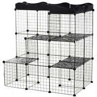 Pawhut Parc Pour Animaux De Compagnie Diy Petit Animal Cage Cloture Avec Rampe De Porte Accessoires
