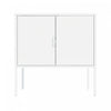 Armoire d’appoint moderne Ava 24\" en metal, blanc
