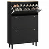 HOMCOM Armoire a chaussures avec 3 tiroirs rabattables pour 24 paires