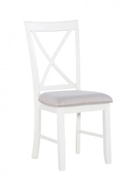 Chaise de salle à manger Jane en tissu gris - ensemble de 2