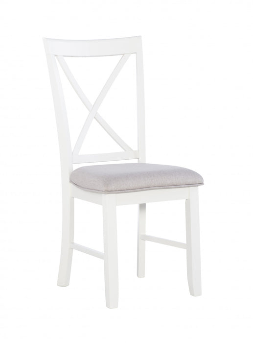 Chaise de salle à manger Jane en tissu gris - ensemble de 2