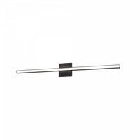 Lumière de coiffeuse Arandel de Dainolite en acrylique blanc qui diffuse la lumière, avec fini noir mat et ampoule à DEL de 24 W