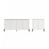 Buffet et meuble d’appoint Abbey Modern 2 pieces en erable et blanc casse