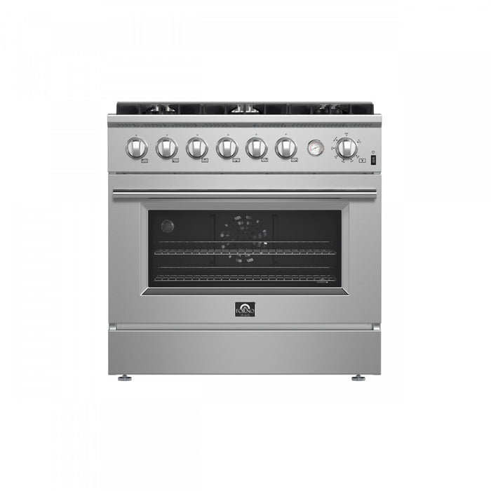 Cuisiniere a gaz Marco 36 pouces en acier inoxydable, 4,32 pi³ – FFSGS6277-36