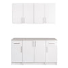 Elite Armoire De Rangement De Garage 64 Pouces, Ensemble B De 5 Pieces – Blanc