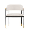Chaise de salle à manger moderne Lia de Manhattan Comfort en chenille - crème
