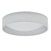 Petit plafonnier affleuré Cfled de Dainolite de 15 po, avec abat-jour blanc