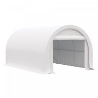 Outsunnytente De Stockage 16' X 10' Abri De Voiture Anti-uv Portable Blanc