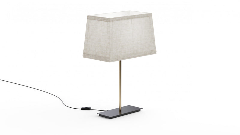 Lampe de table carrée classique dorée de 24 po avec abat-jour texturé