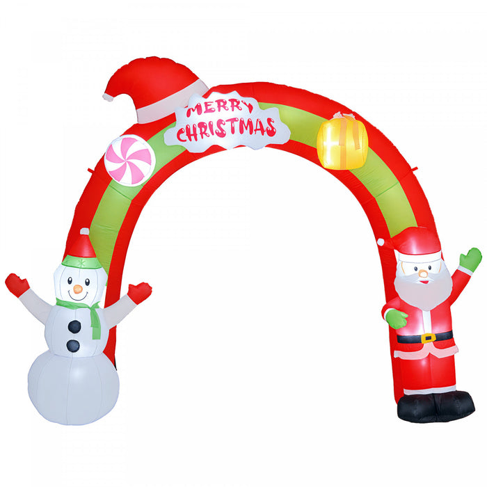 Outsunny Arche gonflable de Noel Outsunny de 10 pi avec lumieres LED