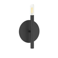 Applique murale Wand de Dainolite avec fini noir mat et 1 ampoule