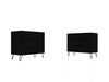 Commode Rockefeller Mid-Century Modern 89 cm en noir (3 tiroirs) – Lot de 2