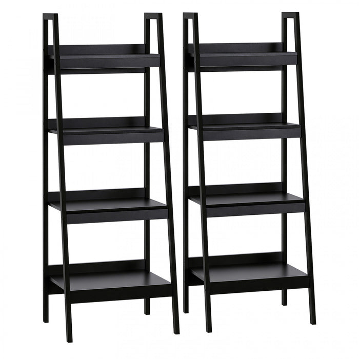 HOMCOM Lot de 2 Etageres Echelles 4 Niveaux, Presentation Multifonction