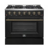 Cuisiniere a gaz Galiano de 36 po en noir, 5,36 pi³ - FFSGS6244-36BLK