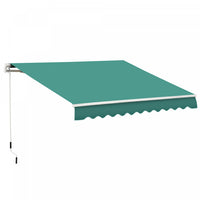 Store Banne Manuel Retractable Aluminium Polyester Impermeabilise 3l X 2,5l M Vert