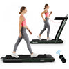 Tapis De Course Pliable 2 En 1 Superfit, Avec Haut-parleur, Telecommande Et Controle Via Application, Moteur 2,25 Hp, 2 Modes : Marche Et Course, Vitesse De 1 A 12 Km/h, Vert
