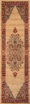 Tapis Traditionnel Lux 2'3\" x 7'6\" en Ivoire