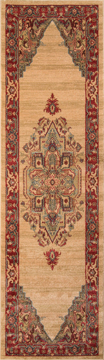 Tapis Traditionnel Lux 2'3\" x 7'6\" en Ivoire