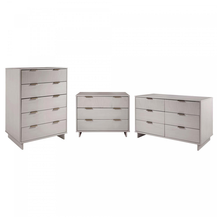 Ensemble de commode moderne Granville 3 pieces en gris clair