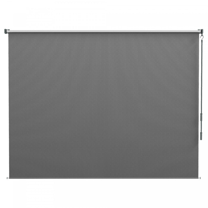 Outsunny Store Enrouleur Exterieur, Store De Porte Patio 8'x6', Gris Clair