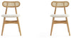 Ensemble 2 chaises de salle à manger Colbert de Manhattan Comfort - cannage naturel et avoine