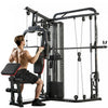 Soozier Salle de Sport Tout-en-Un avec Machine Smith et Pile de Poids de 65 kg