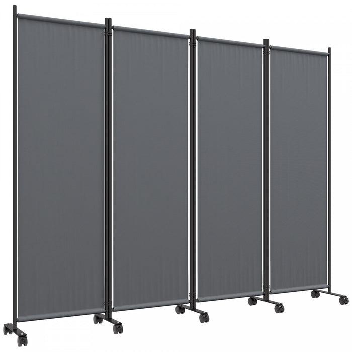 Outsunny Separateur De Piece, Ecran De Confidentialite Roulant 5.6pi, Gris